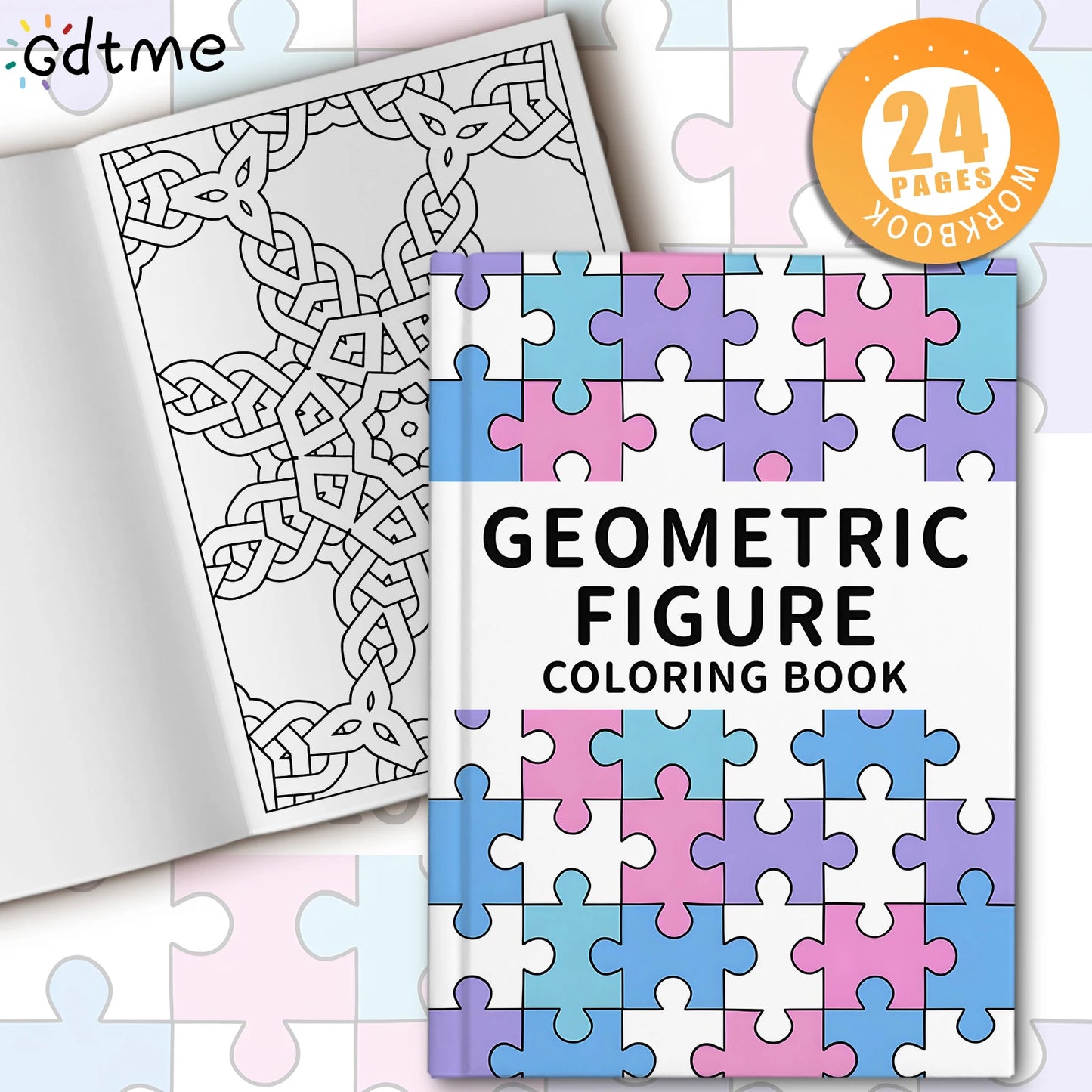 GEOMETRIC FIGURE Coloring Book for Adults Featuring Cartoon Bold-easy Patterns for Relaxation Kids DIY Painting Drawing Books