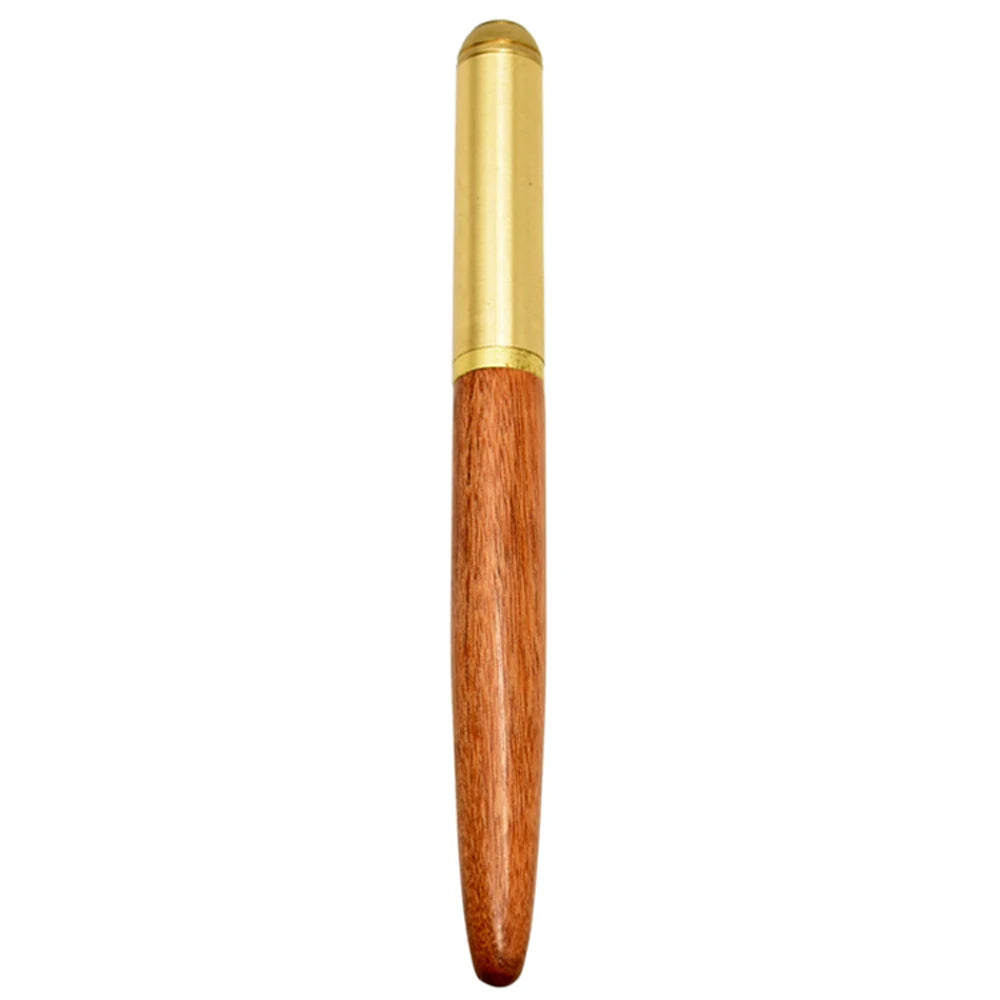 Retro Wood Bronze Fountain Pen 0.5mm Luxurry Wooden Office Business Writing Art Calligraphy Pens Office Stationery Gift Ink Pen