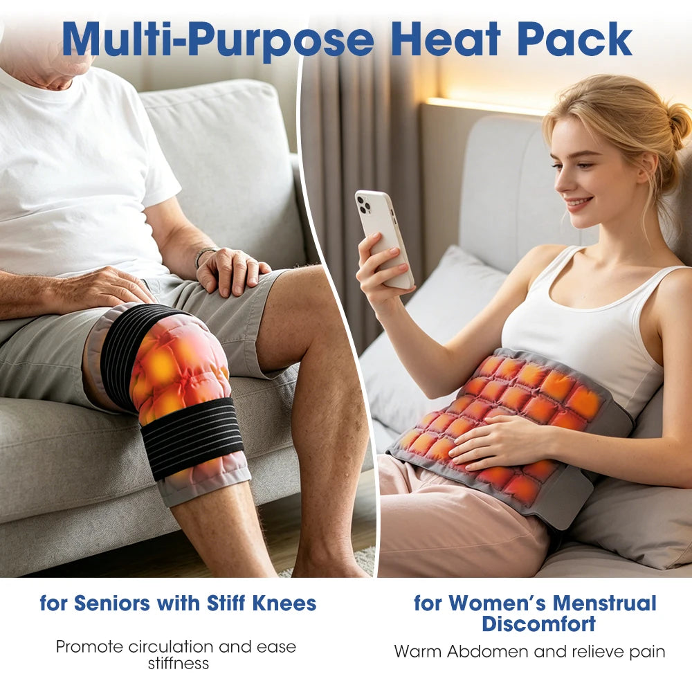 Reusable Self-Absorbing Water Knee Ice Pack Wrap for Injuries - Hot And Cold Compress Heated Sports Knee Pads for Recovery