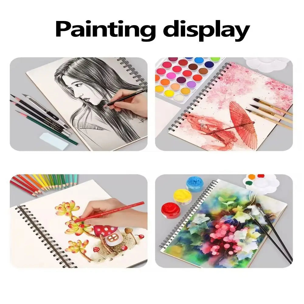 30 Sheets 8K 16K Coil Sketchbook A4 A5 A6 Eco-Friendly Thick Drawing Paper Spiral Bound Acid Free Artist Sketch Pad Colored Lead
