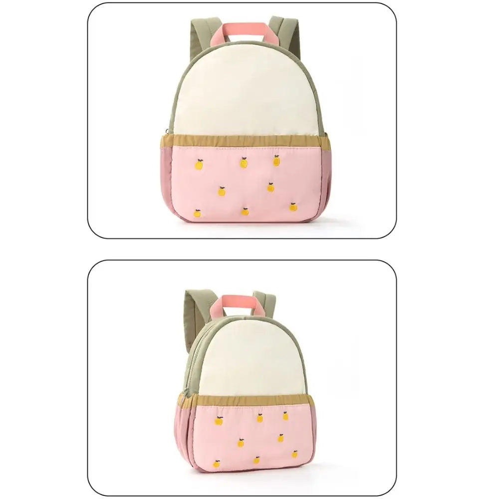 Polyester Embroidery Shoulders Bag Large Capacity Washable Versatile Backpack Multicolor School Student Backpack Kids Children