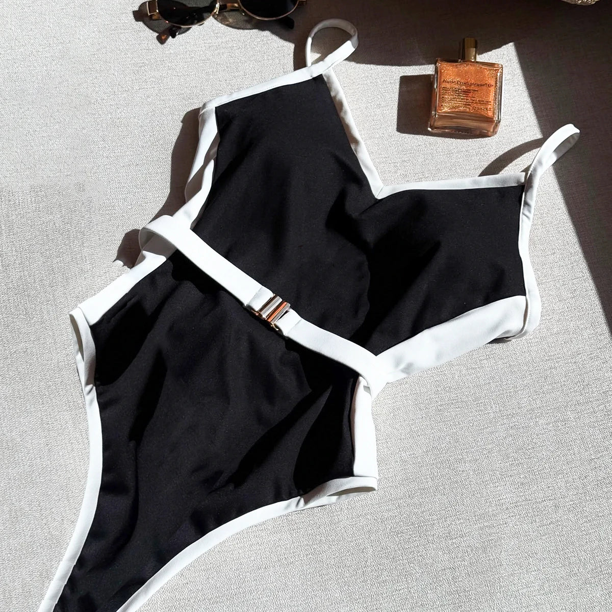 Push Up 2025 Sexy Women One Piece Swimsuit Female Swimwear Patchwork Biquini Belt Monokini Swimming Suit Bathing Suit Beachwear