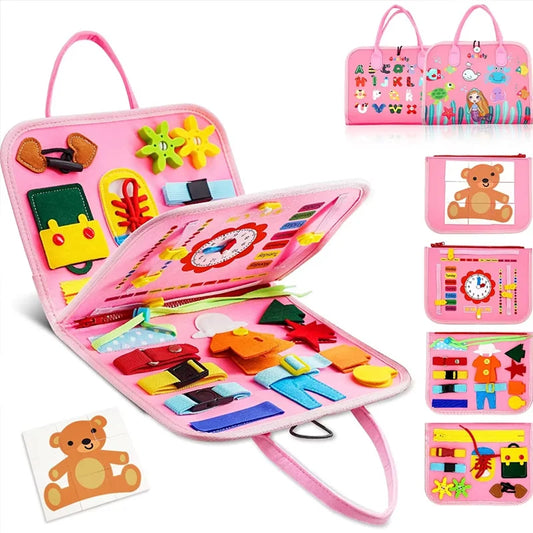 New Busy Board Montessori Toys for Toddler Busy Book Sensory Preshool Early Education Learning Fine Motor Skills Toys For Kids