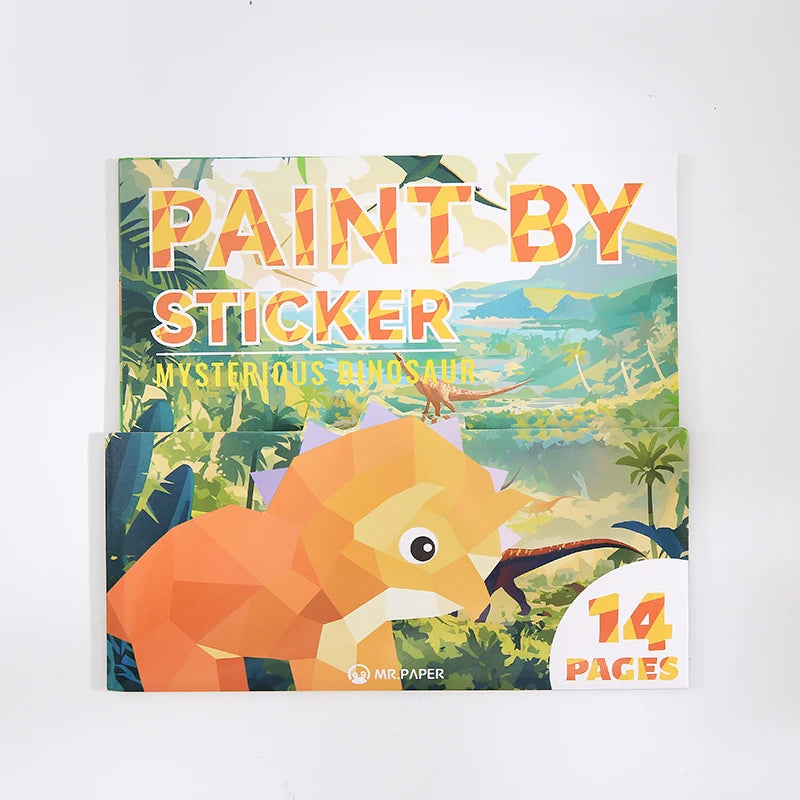 Mr Paper 12pcs/bag Sticker Book Students' Handmade 3D Geometric Collage DIY Stickers Early Educational Stickers For Journal