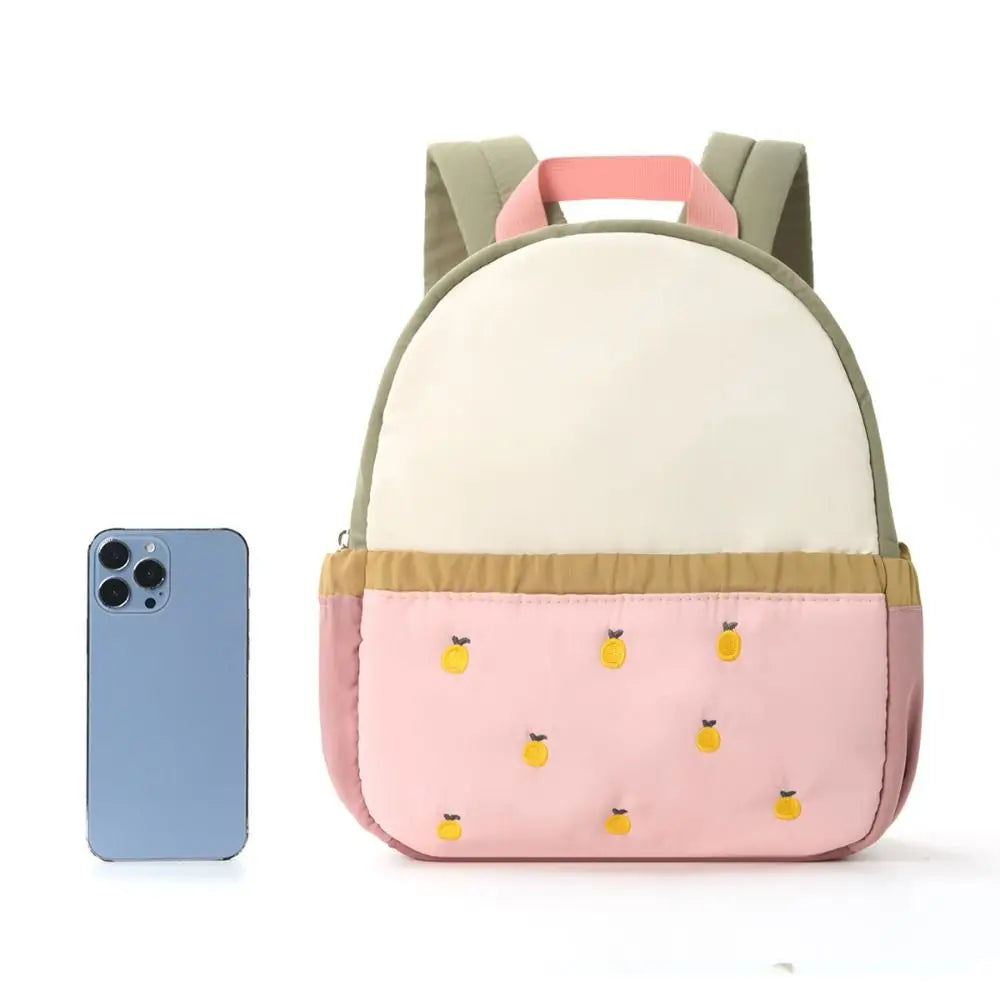 Polyester Embroidery Shoulders Bag Large Capacity Washable Versatile Backpack Multicolor School Student Backpack Kids Children