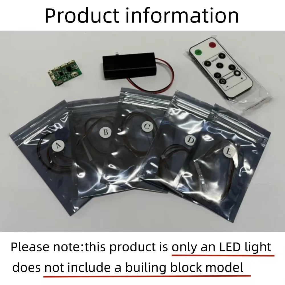 BYB LED Light Kit For LEGO 42096 911 RSR Compatile With 20097 White Super Racing Car Remote Control (Not Include Model)