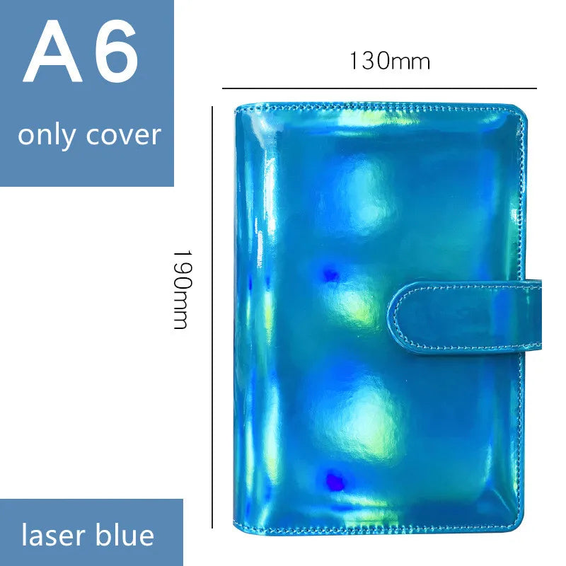 A6/A5 Macaroon Color PU Leather DIY Binder Notebook Cover Diary Agenda Planner Paper Cover School Stationery