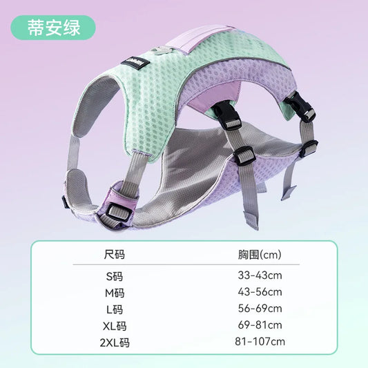 Summer Cooling Vest Style Dog Harness Breathable Leash for Small Medium Large Dogs Golden Retriever