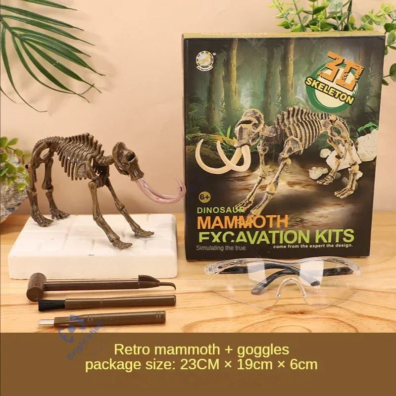 Pyramid Kids Toy Dinosaur Volcano DIY Fossil Archaeology Excavation Kit Skeletons Dig Stem Science Educational Toys for Children