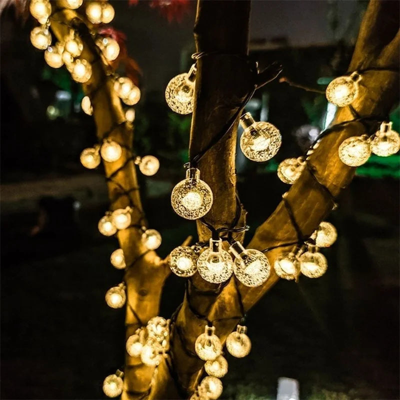 LED String Light Solar Fairy Lights 5m 20LED Warm Light Waterproof Outdoor Garden Wedding Decoration Christmas Lamp