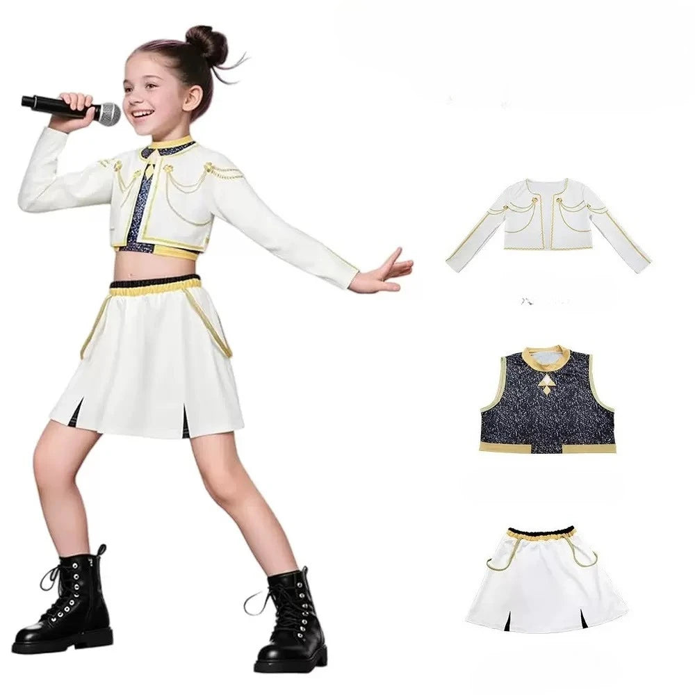 New Warrior K Pop Disguise Rumi Costume Zoey Cosplay Mira Clothes Black 3D Printing Girls Group Women Halloween Costumes Outfits