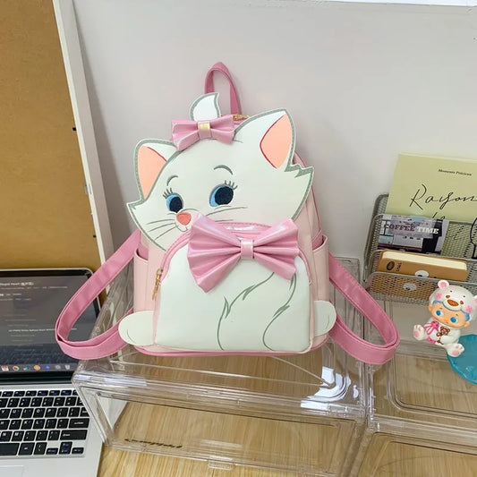 Original New Disney cartoon kids Mary Cat Backpack bag Kindergarten school bag lady girls ball birthday gift