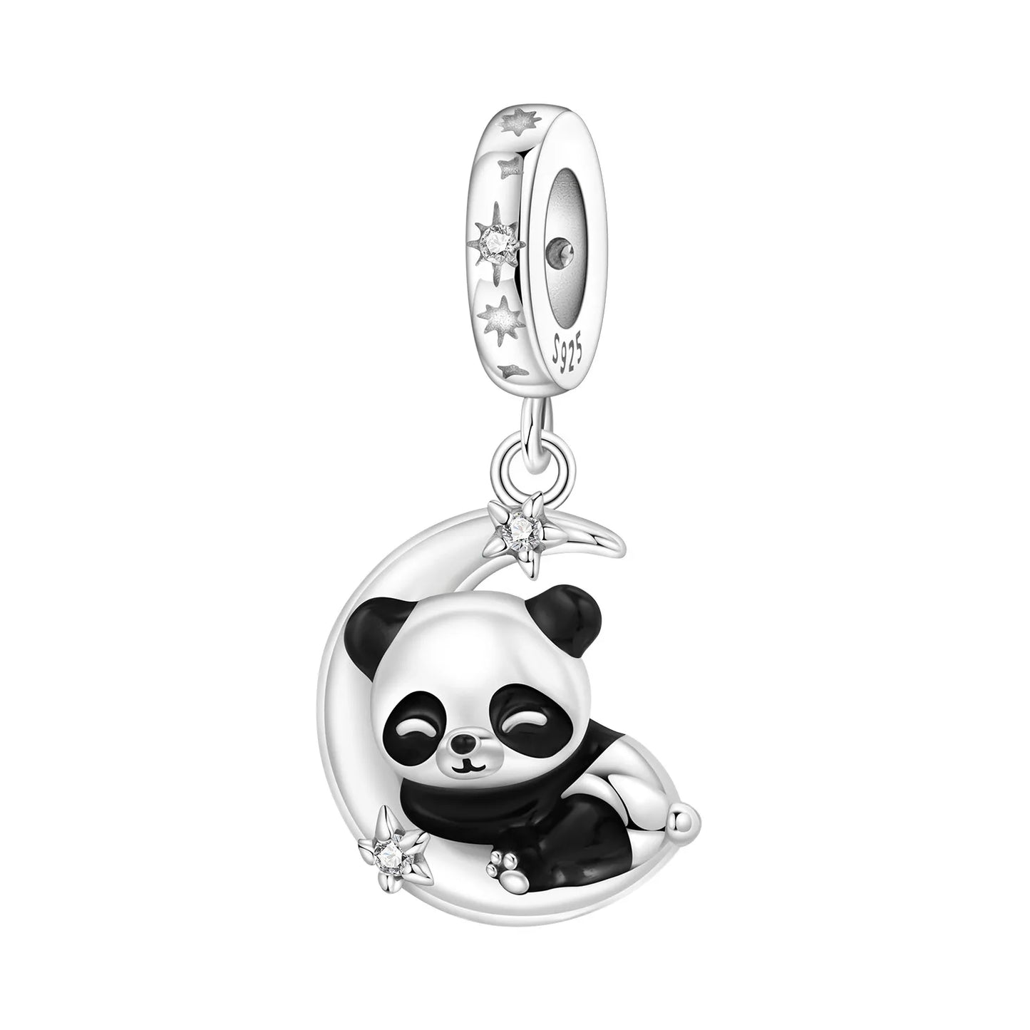 MISEFF Original S925 Sterling Silver Charm Adorable Animal Cute Panda Bead Pendant Charm Fit Bracelet DIY Jewelry Making Gifts