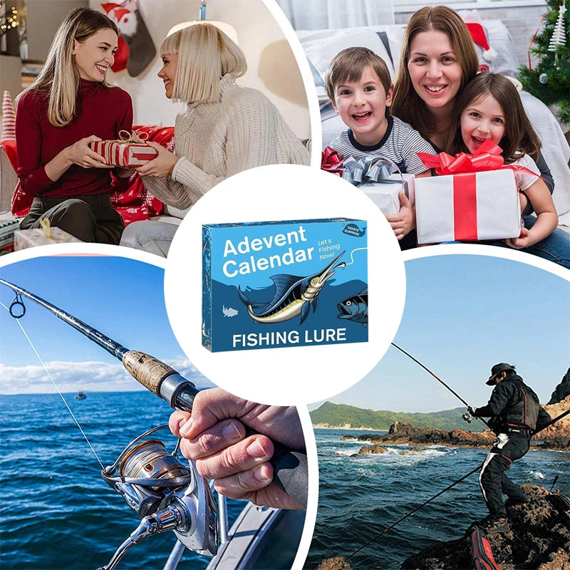 24 Days Lure Advent Calendar Fishing 2025 Advent Calendar Fishing Gifts Christmas Countdown Tackle Lures Gifts Fisherman Adult