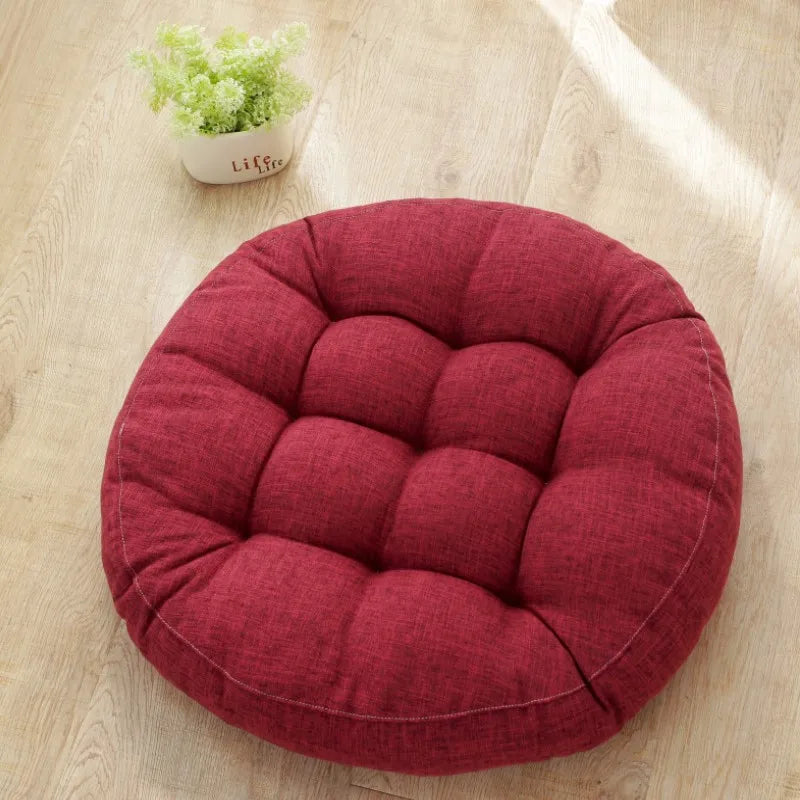 Spring Summer Large Floor Seat Cushion Thickened Tatami Chair Seat Pillow Pad Tufted Round Big Pillows Chair Pad Ottoman Poufs