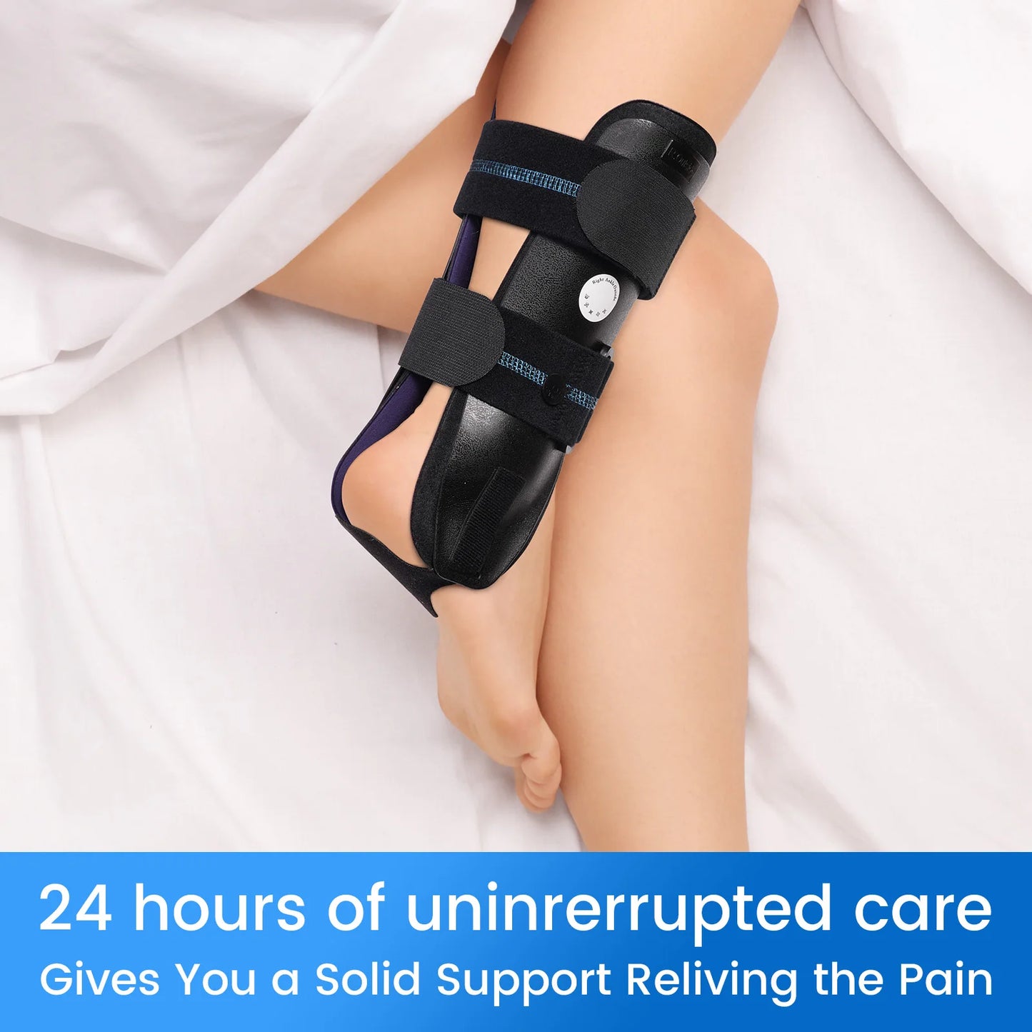 VELPEAU Ankle Brace Support for Ligament Injury and Tendonitis Surgery, Stirrup Ankle Splint Stabilizer with Foam & Gel Pad