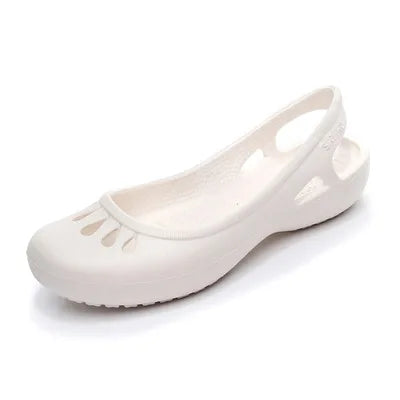 2023 Women 1 Jelly Sandals Home Non-slip Summer Hole Shoes Female Flat Slippers Plastic Female Waterproof EVA Garden