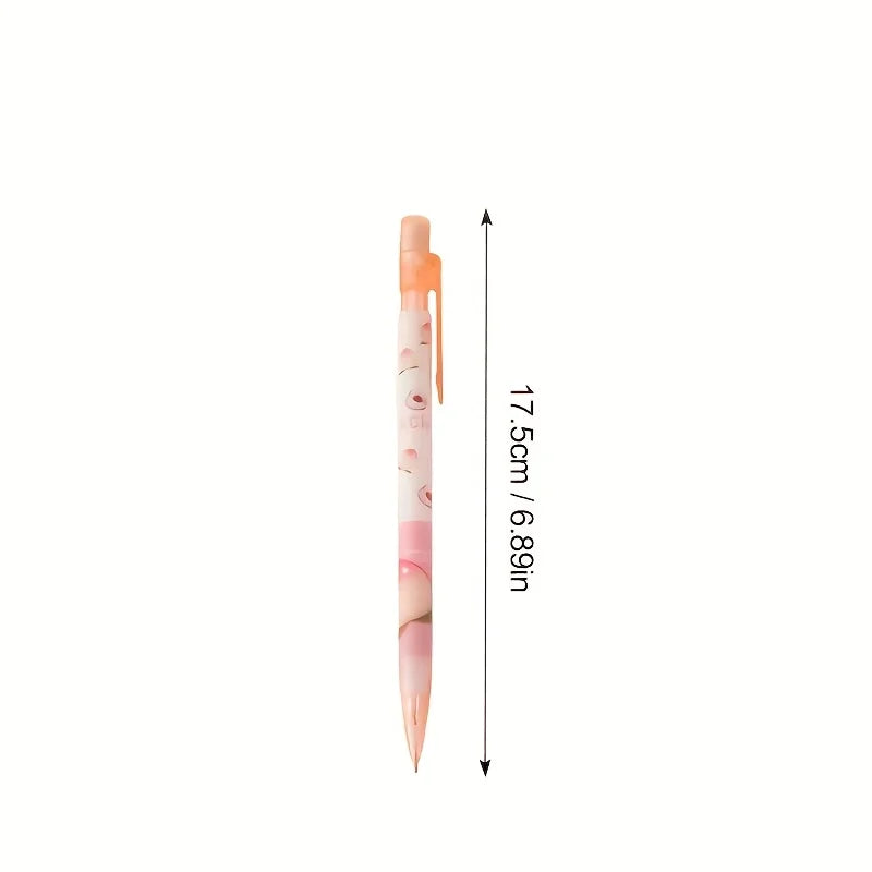 12 Mechanical Pencils with Printed Patterns, 6.89 Inches Long, Come with an Eraser, Easy to Erase Writing, Suitable for Office, Drawing, Note-Taking, Office Supplies, School Supplies, Stationery Sets, Back-To-School Season