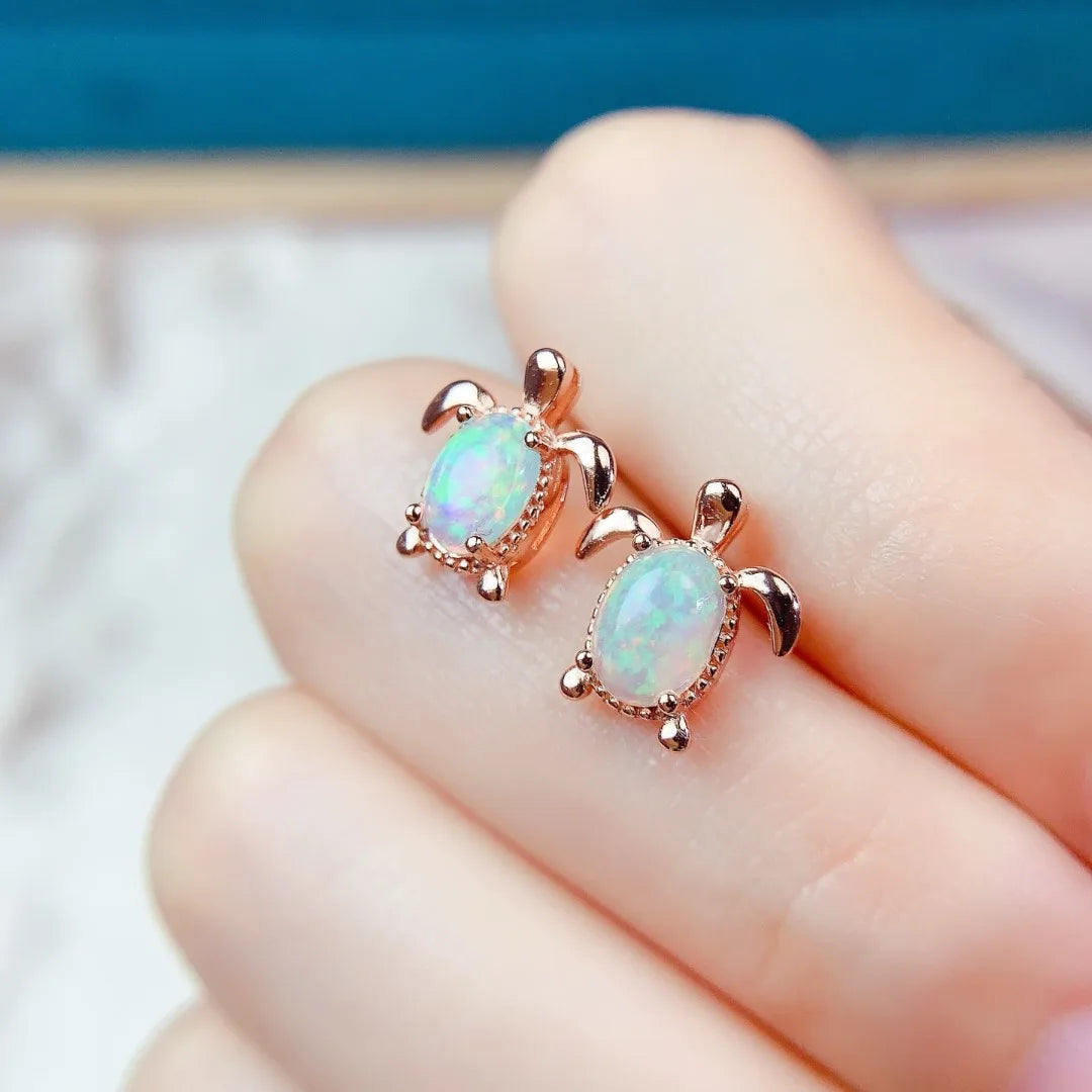 Natural Opal S925 Silver Ear Studs Luxury Large Gemstone Jewelry Design Perfect for Gifting Holidays and Daily Elegance