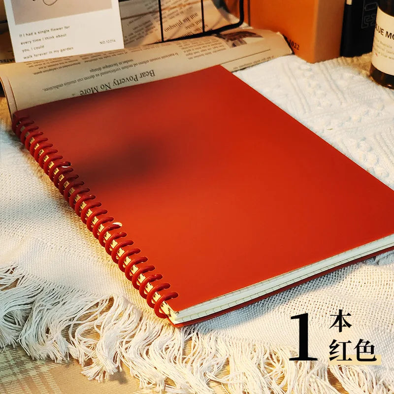 A5 Spiral Loose-Leaf Notebook, DIY Cuttable Binder, 60 Sheets, Blank & Lined Options, Vintage Style for Students & Journaling