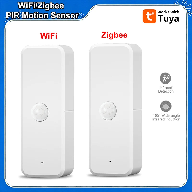 Tuya WiFi/Zigbee Human Body Infrared Detector PIR Motion Sensor Security Smart Life APP Remote Works With Alexa Google Home