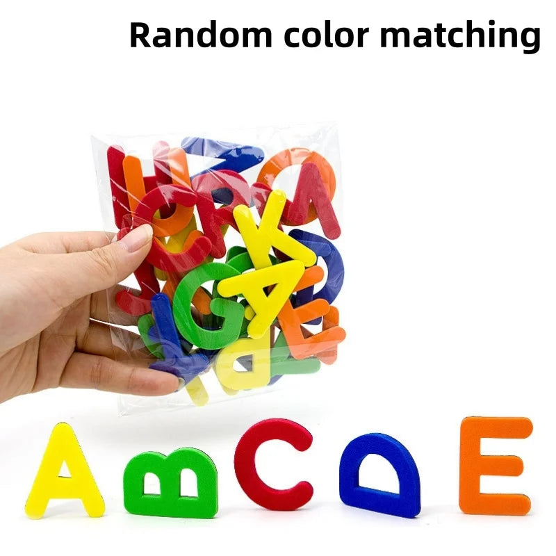 Magnetic Letters Numbers ABC 123 Fridge Magnets Plastic Educational Toy Set for Kids Preschool Learning Uppercase Lowercase Math