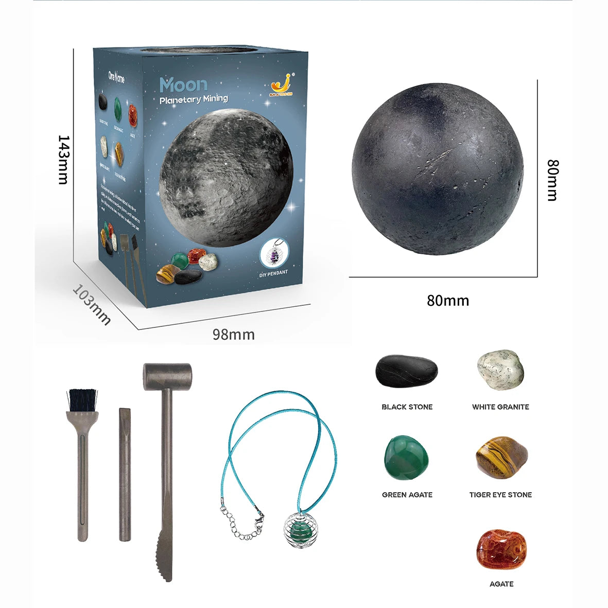Children Archaeological Digging Toy Treasure Planet Gem Ore Exploration of The Solar System Mining Science Educational Toys