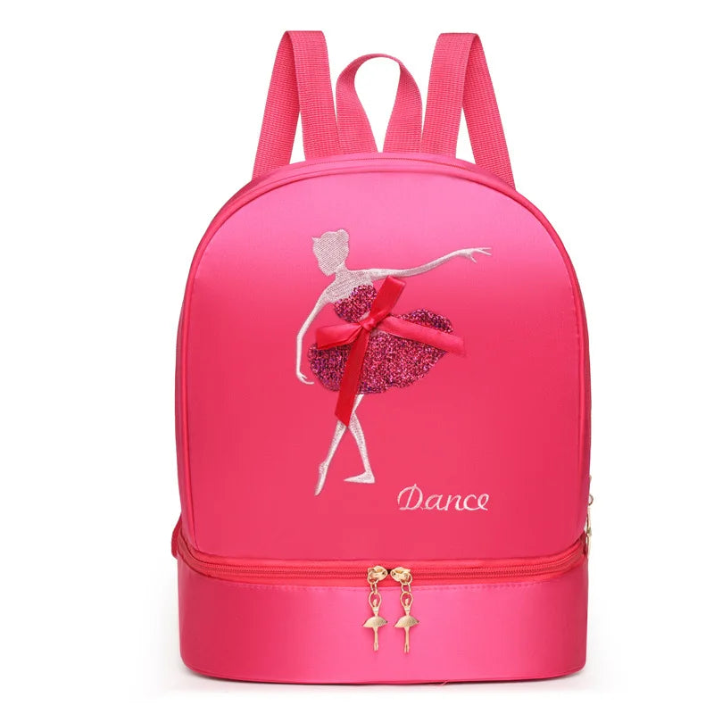 Childrens Shoulder Bag Dance Backpack Latin and Ballet Schoolbag Girl Princess Dance Bag Independent Shoe Warehouse Water Proof