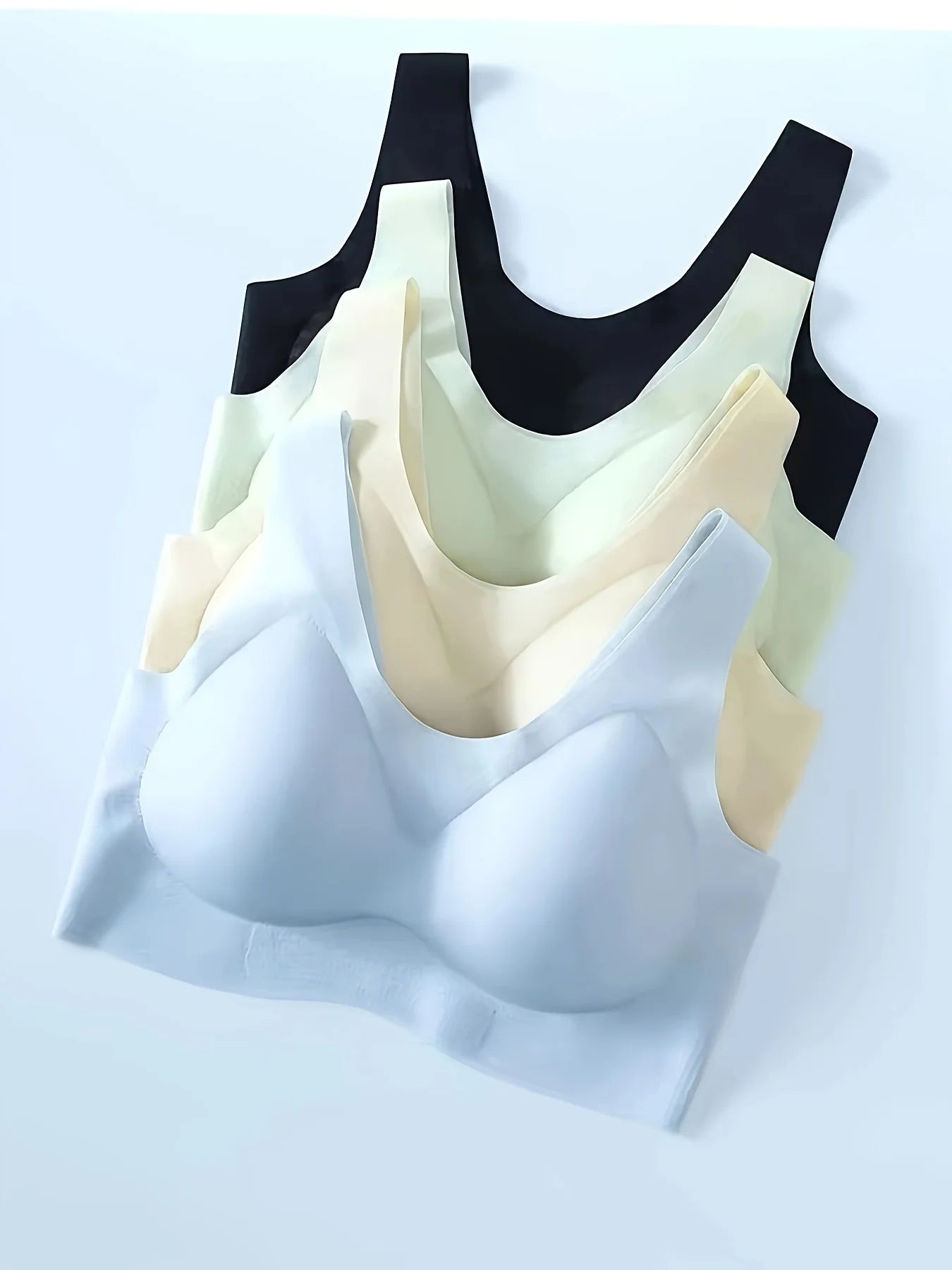 Cooling Push Up Bra Ultra Thin Seamless Comfort Icy Silk Cami Underwear for Women Summer Breathable