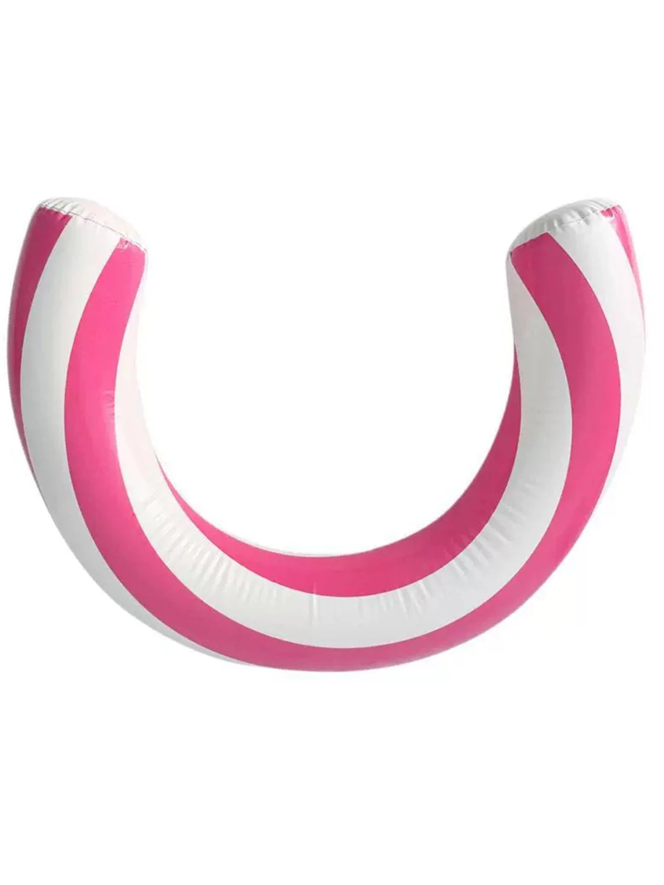 1pc New Striped U-Shaped PVC Inflatable Swimming Ring，Arch Shape Design Swimming Pool Float，Summer Beach & Pool Party Essential