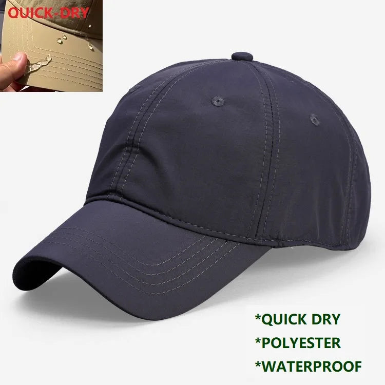 Big Head Baseball Caps for Men and Women, Quick Dry, Cooling Performance Hat, Over Size, Breathable, Adjustable Running Dad Hat