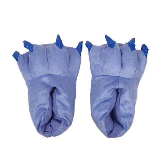 Winter Warm Soft Indoor Floor Slippers Women Men Shoes Paw Funny Animal Christmas Monster Dinosaur Claw Plush Home Random Lining