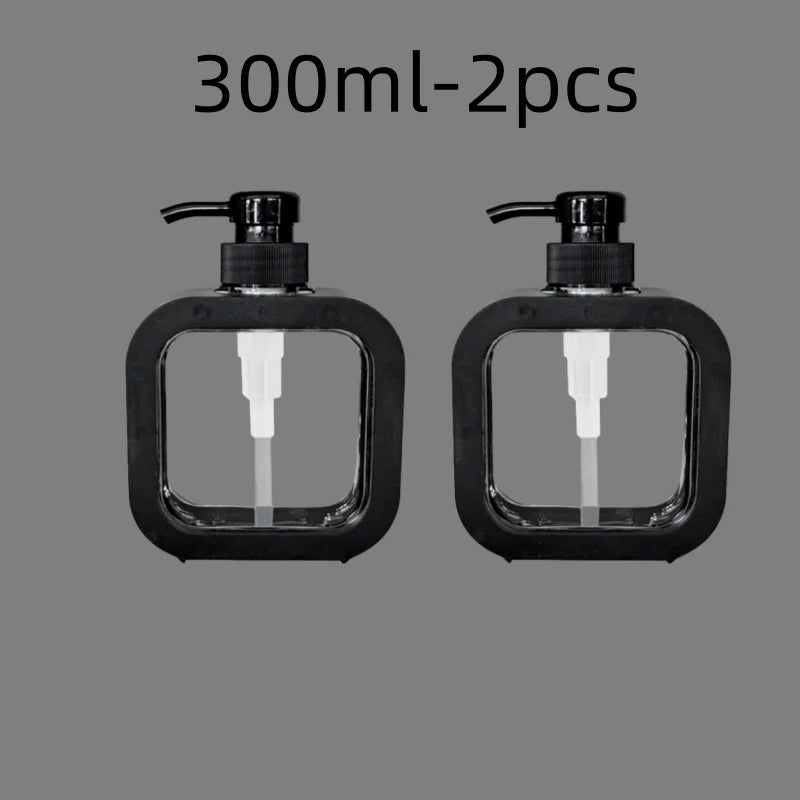 300/500ml Bathroom Soap Dispensers Refillable Lotion Shampoo Shower Gel Holder Portable Travel Dispenser Empty Bath Pump Bottle