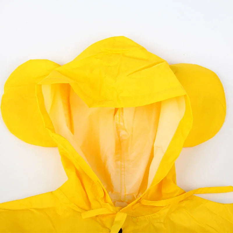 Children Raincoat Cartoon Cute Portable Kids Children Rain Ponchos, Reusable Hooded Raincoat Rainwear with Storage Bag, S, M, L