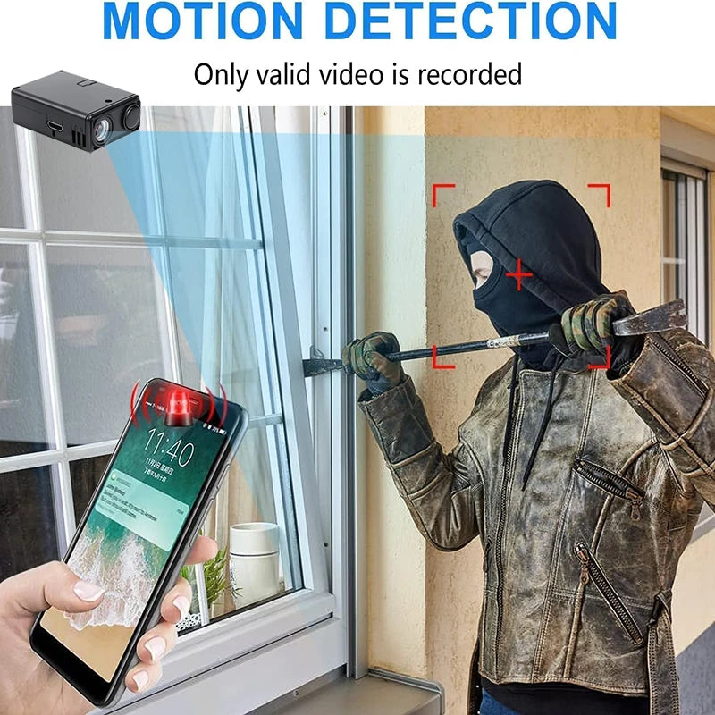 4K WiFi Security Camera with Backup Battery TF Card Slot Home Wireless Indoor Monitor Motion Detection 2 Way Audio Night Vision