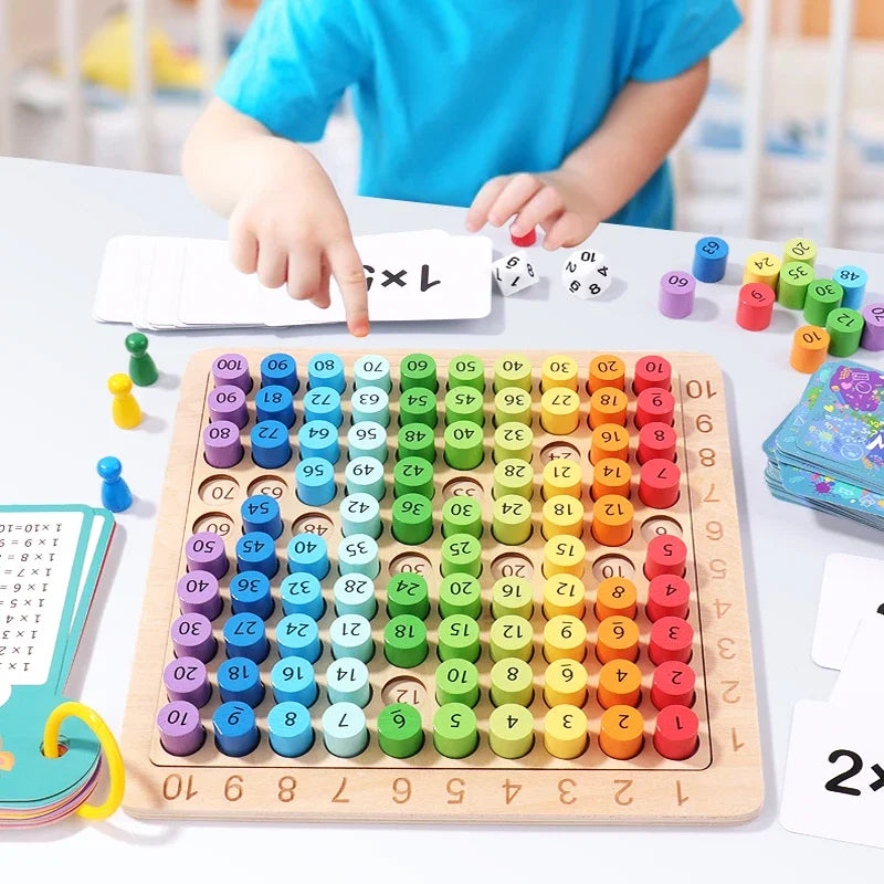 Wooden Toys Math Toys 99 Multiplication Table Math Arithmetic Teaching Aids Gifts for  Friends
