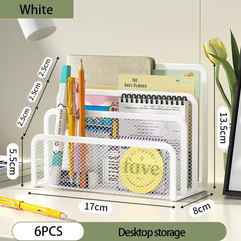 Desk Mail Organizer Small File Holders Letter Organizer Metal Mesh Document/Filing/Folders/Paper Organizer for Desktop