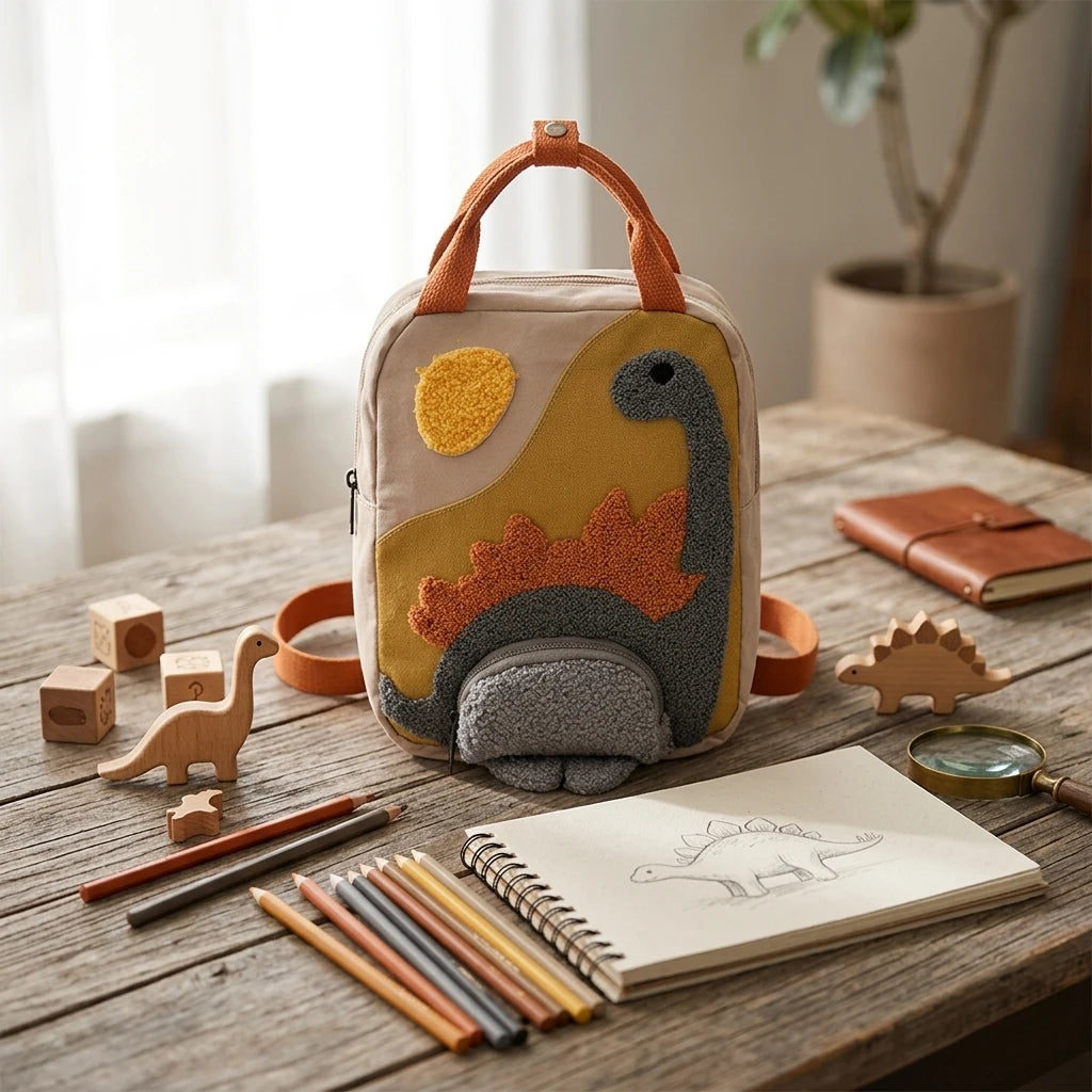 Premium Cartoon Dinosaur Children S Backpack High Quality Durable Canvas Portable Waterproof Comfortable Fashion Schoolbag For