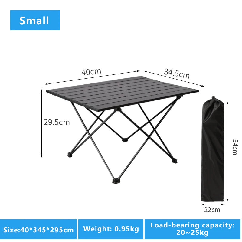 Ultralight Portable Folding Camping Table Foldable Outdoor Dinner Desk High Strength Aluminum Alloy For Garden Party Picnic BBQ