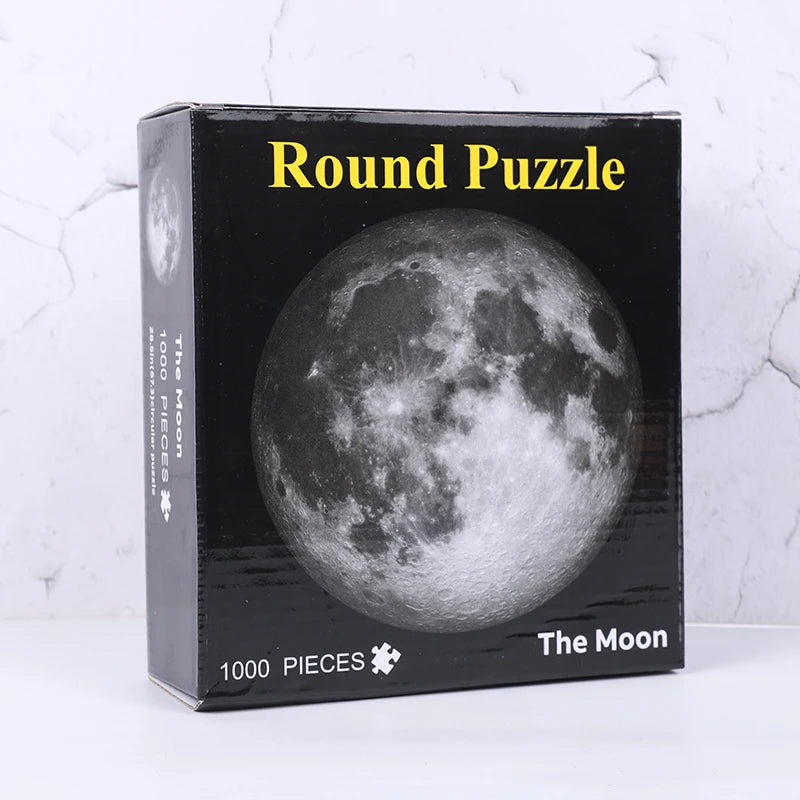 Adult Puzzle 1000 Pieces Challenge Games Learning Educational Puzzle Toys Moon Puzzle Rainbow Starry Space Traveler Flat Puzzle
