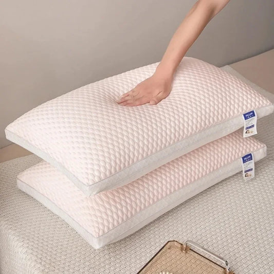 3D Ice Beans Cooling Pillow Summer Breathable Cervical Neck Support Pillow Washable Non-collapsible Pillow Core for Home Sleep