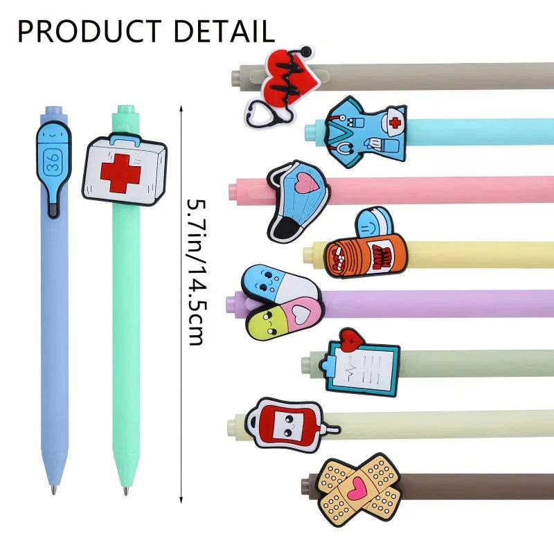 10/20/40 Pcs Nurse Pens, Funny Work Doctor Nurse Accessories, Gel Pens Black Ink Pen Set, Gifts for Medical Assistants, Nurses
