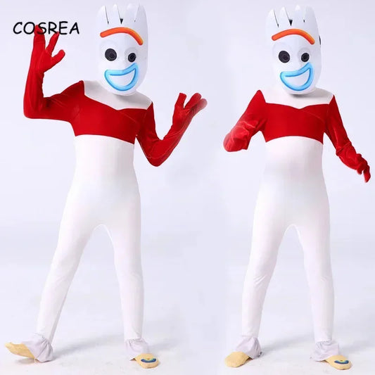 Toy Forky Cosplay Story 4 Costume Outfit for Kids Child Halloween Carnival Costumes Kid Jumpsuit Outfits Mask Full Set
