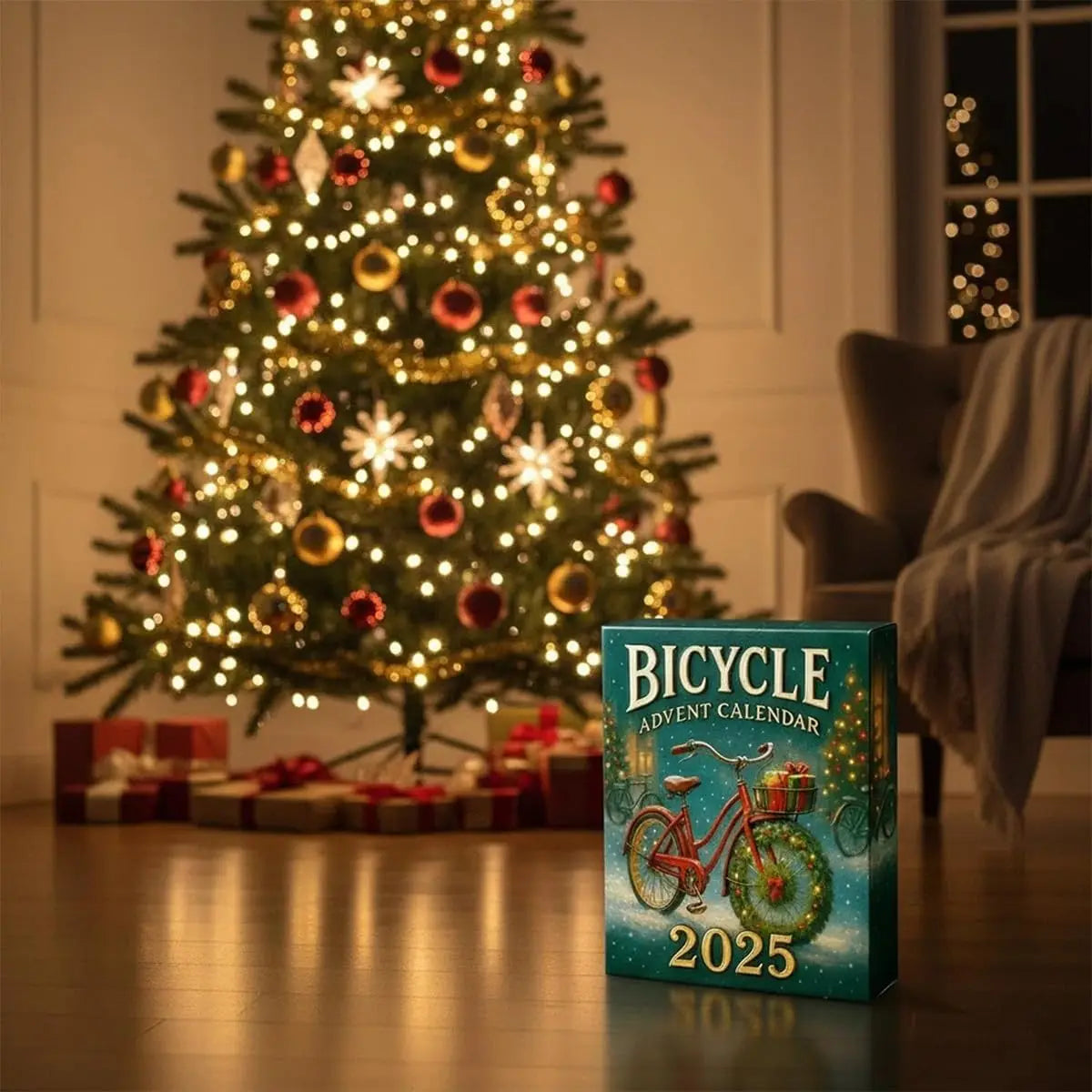 Bicycle-Themed Advent Calendar – 24 Cycling Ornaments Christmas Countdown