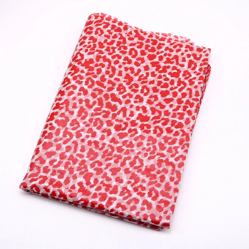 10pcs Gold Tissue Paper DIY Gift Wrapping Paper  Handmade Craft  Leopard Star Pattern  Floral Packaging Material Arts Supplies