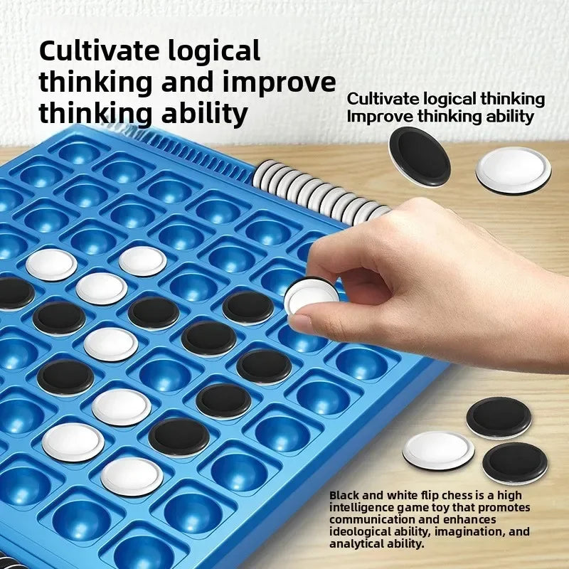 Dual-Side Flip Board Game – 2 Player Strategy & Logic Training Toy