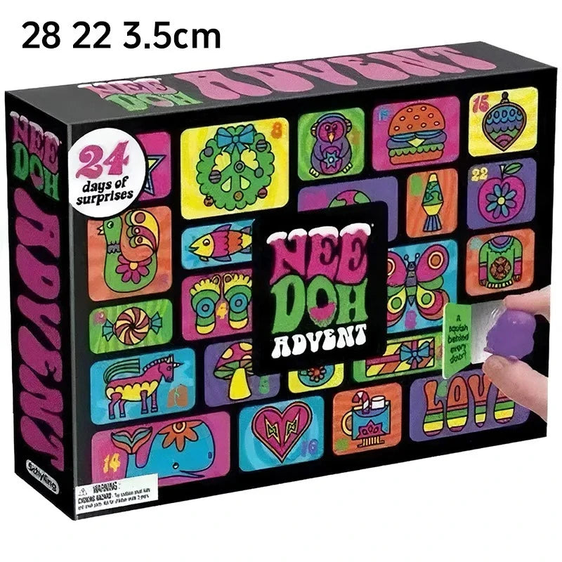 NeeDoh 3D Fidget Doll Advent Calendar – 24-Day Christmas Countdown