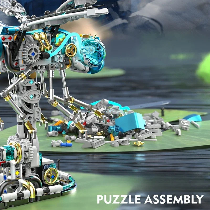 Creative Mechanical Dragonfly Construction Set Animal Building Blocks  MOC Educational Toy for Kids Adults STEM Learning Kit