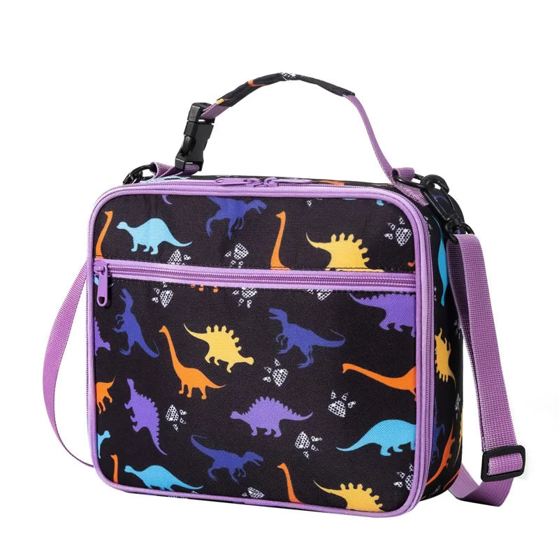 Clear Lunch Bag Kids Lunch Box Insulated Soft Bag Cooler Back to School Thermal Meal Tote Kit for Boys-Plus (Dinosaur-Affordable