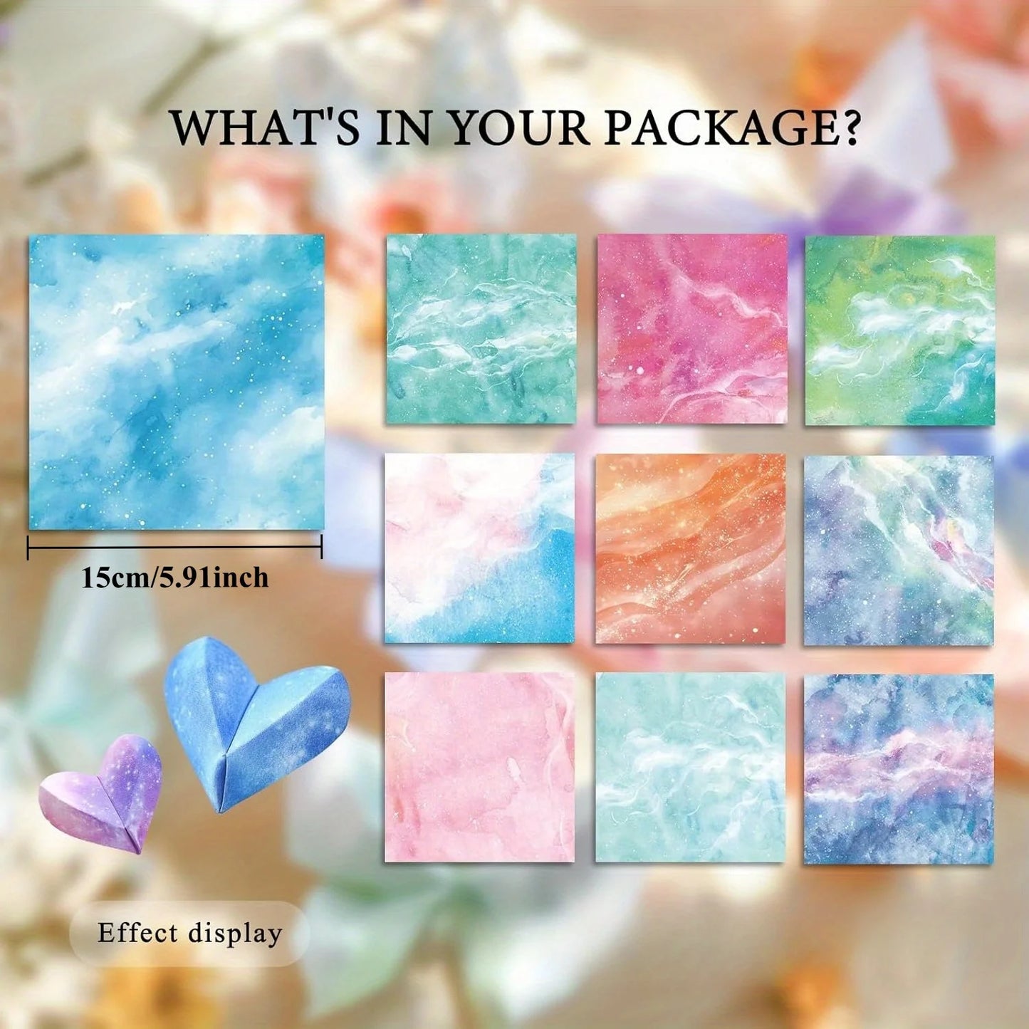 50-200 Sheets Origami Paper Kit Double Sided Squares for Scrapbook Decor, Folding Crafts Kids DIY School Arts Crafts Projects